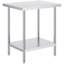 Table de préparation en acier inoxydable table de travail en métal robuste avec 3 niveaux de hauteur réglables-512507992