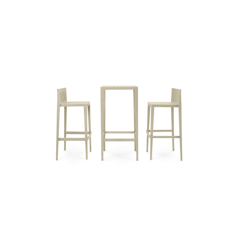 Spritz Patio Bar Stool, Ecru, Counter Stool (26'' Seat Height)