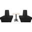 Banquette de restaurant double face - noir-117196479