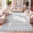 Kateshia Moroccan HYPE Boho Vintage Diamond Cream/Navy Rug-1222465982