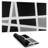 Black and white abstract shapes - 14.00"x24.25" Desk mat