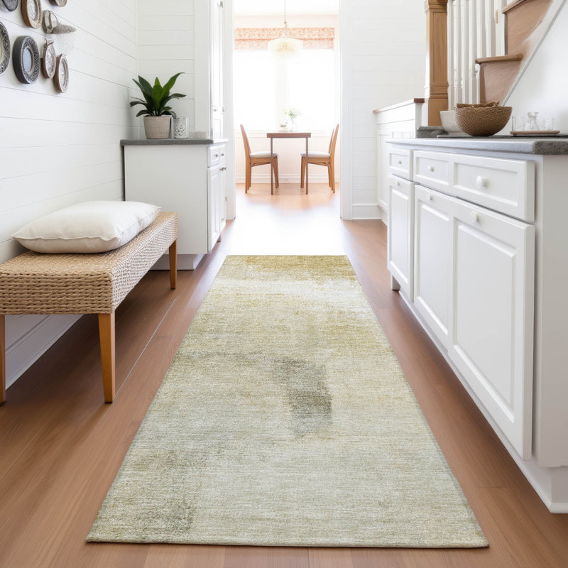 Premium Machine Washable Alijah AMF1276 Stripes Rug, Runner 2'3" x 7'6"