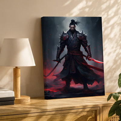 Canvas A Menacing Figure Cloaked In Dark Tattered Robes Stands In Wall Art A Dramatic Pose Exuding An Aura Of Power And Mystery Canvas Wall Art