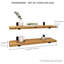 2 Piece Wood Floating Shelf