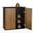 30" Walnut Three-Tier Sideboard Storage Cabinet, with Vertical Groove Membrane-Pressed Doors, for Living Room, Kitchen, Dining Room-1123820743