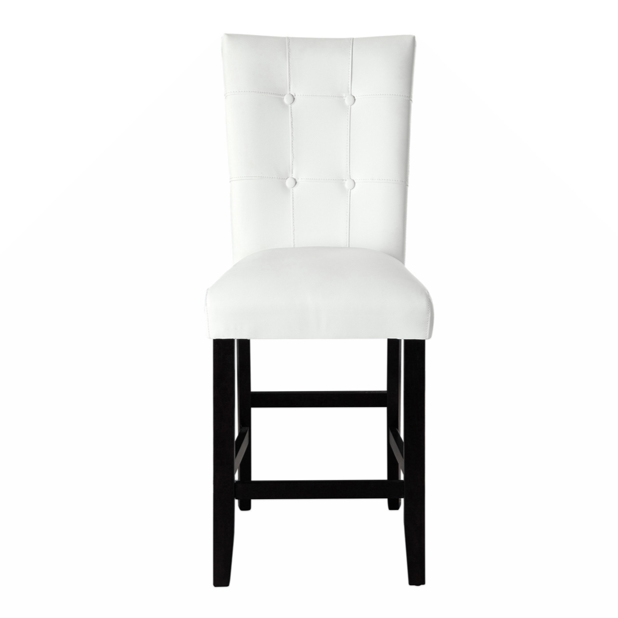 Red Barrel Studio® Rebeccah Dining Chair White and Black Tufted Back Counter Height Stools Wayfair