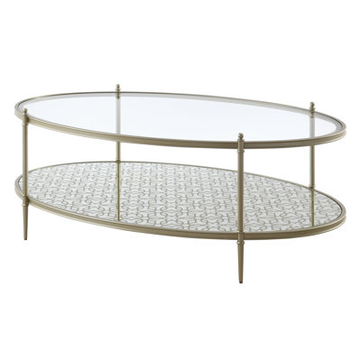 Table basse Mayamiko avec plateau en verre trempé transparent et argent