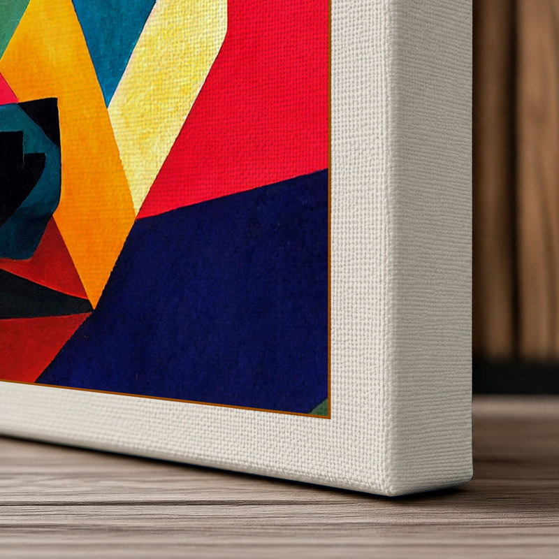 Bear Face Geometric - Print, 24x16 - 61.0 x 40.6 cm, Cream Border
