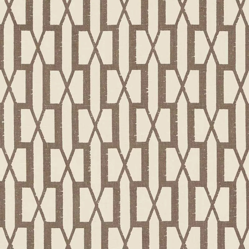 Tissu belvédère Schumacher x Veere Grenney, Brun Berber