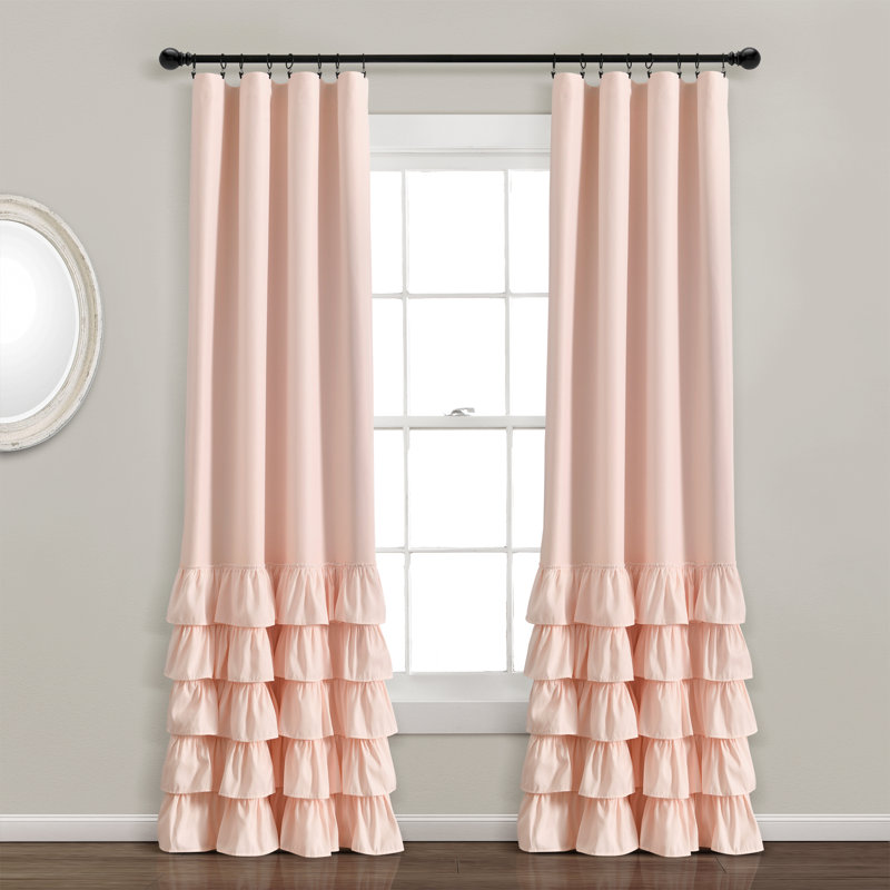 Rideau simple occultant Lush Decor, Rose