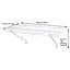White Wire Shelf Kit 1 Tier Shelving Unit for Wardrobe or Utility Storage-24226414