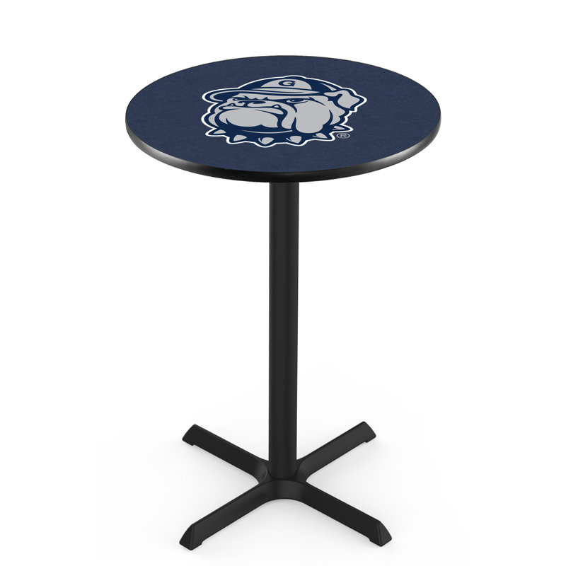 NCAA Round Metal Base Dining Table, Georgetown University