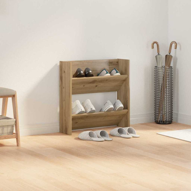 Wall Shoe Cabinet With Shelf Other Engineered Wood, Artisan Oak