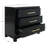 Elegant Chamere 31.87'' Wide Nightstand – Glam Bedroom Chest with 3 Drawers and Brass Pulls Storage-4192116