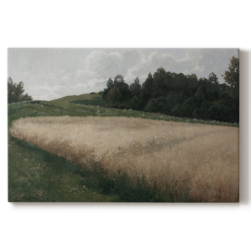 Paysage rétro-L - reproduction sur toile tendue, H 25 po x l 37 po