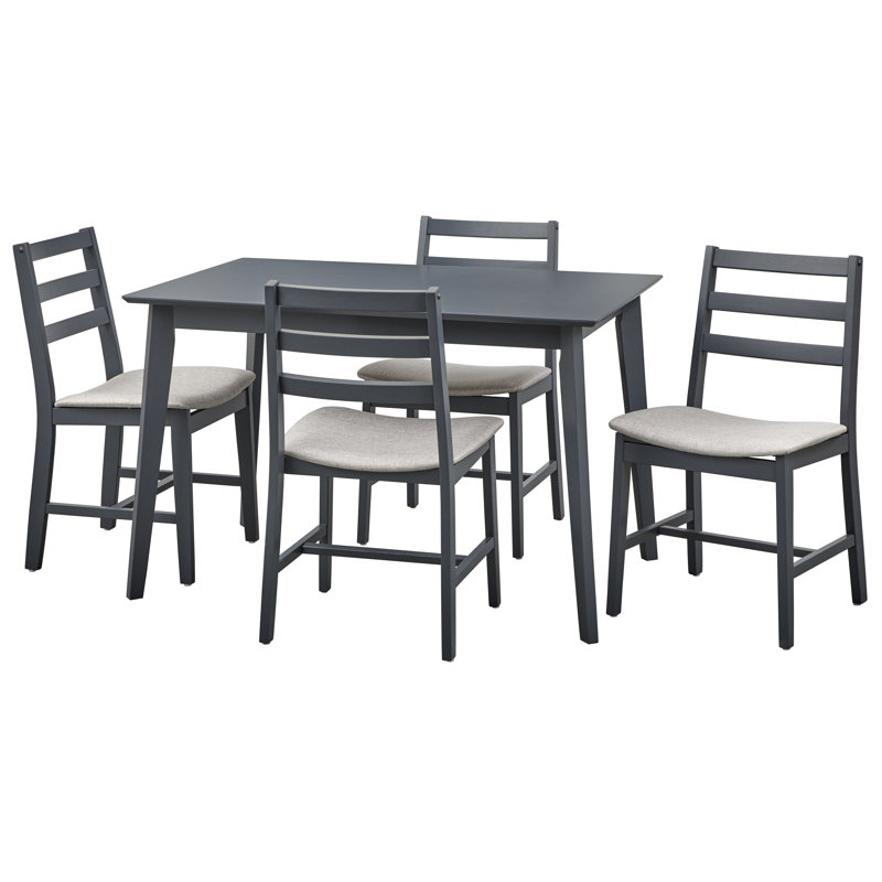 Ensemble repas pour 4 personnes Hardman, Gris anthracite