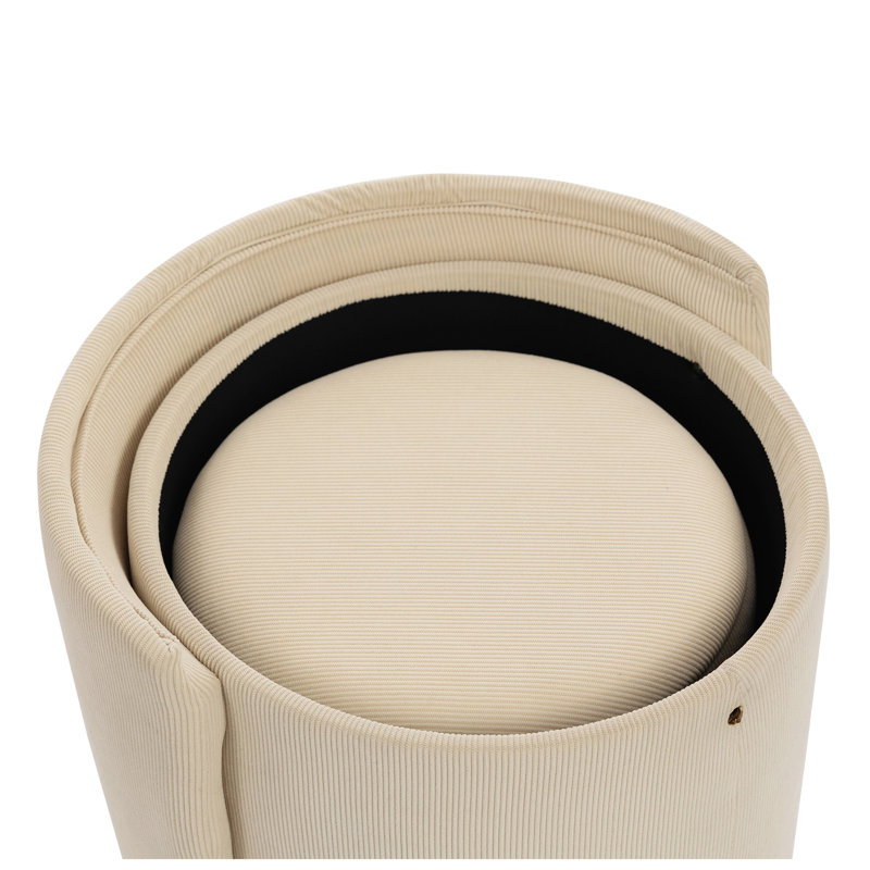 Fauteuil d'appoint pivotant en velours côtelé l 16,53 po x P 16,53 po x 27,55 po ModaForm Home