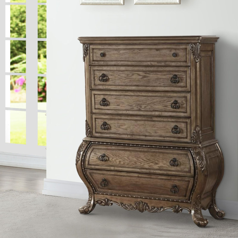 Anastazia 6-Drawer Chest, Vintage Oak
