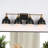 Escarment 4 - Light Black and Gold Vanity Light