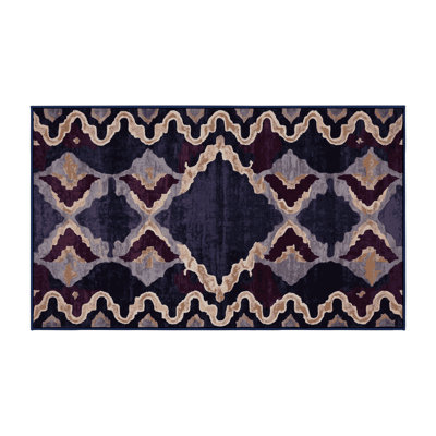 Machine Washable Purple Area Rug