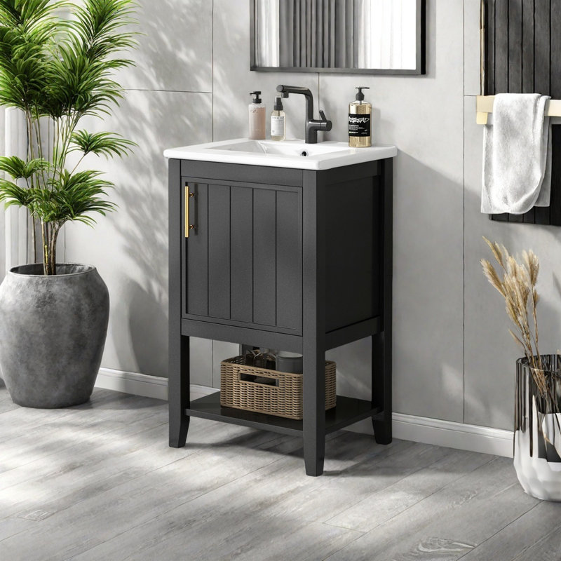 20mm Single Bathroom Vanity with Ceramic Basin