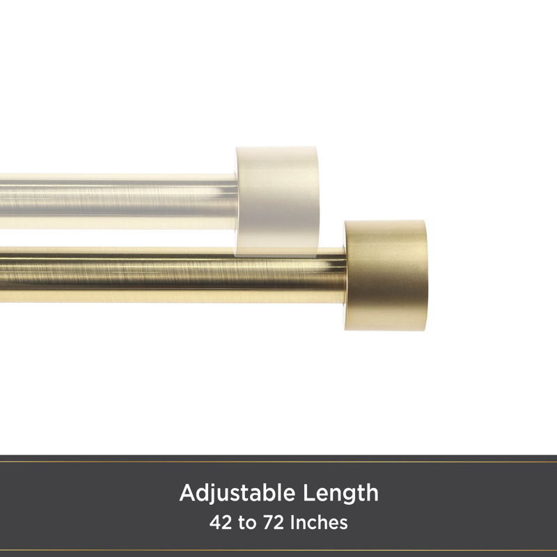 72'' Straight Shower Curtain Rod, Brown
