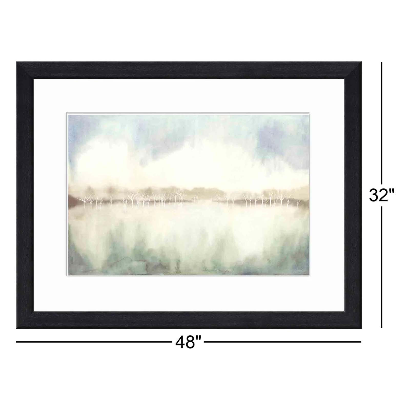 Mid Morning Mist I Painting by Grace Popp, Black, 32"H x 48"W