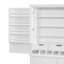 Grande armoire de rangement autoportante en bois avec 8 portes, 3 tablettes réglables, 7 tiroirs et 8 supports à vin-128964740