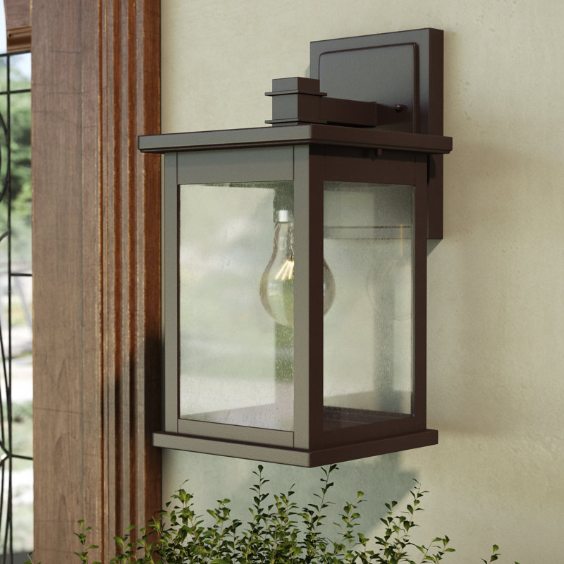 Carmah Wall Light, 14.37" H x 7.68" W x 8.66" D, Rubbed Bronze