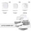 Julia Series, 36-Piece Ivory White Porcelain China Dinnerware Set, Service For 12 