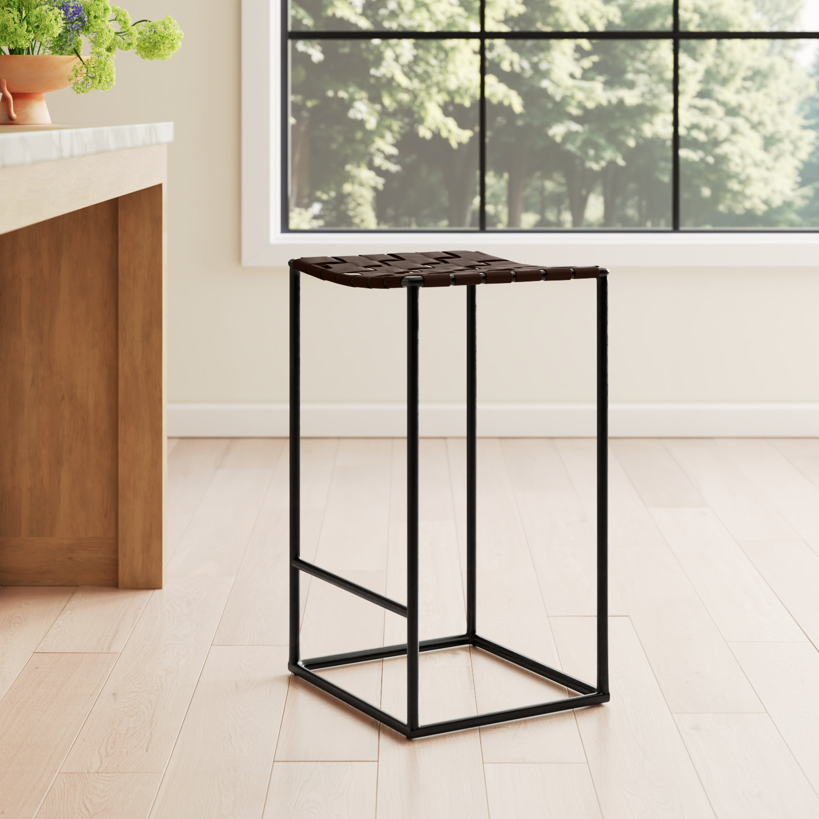 Willette Bar & Counter Stool, Black, Dark Brown, Bar Stool (30” Seat Height)