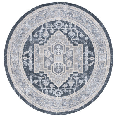 Arora Washable 210 Area Rug In Beige / Navy