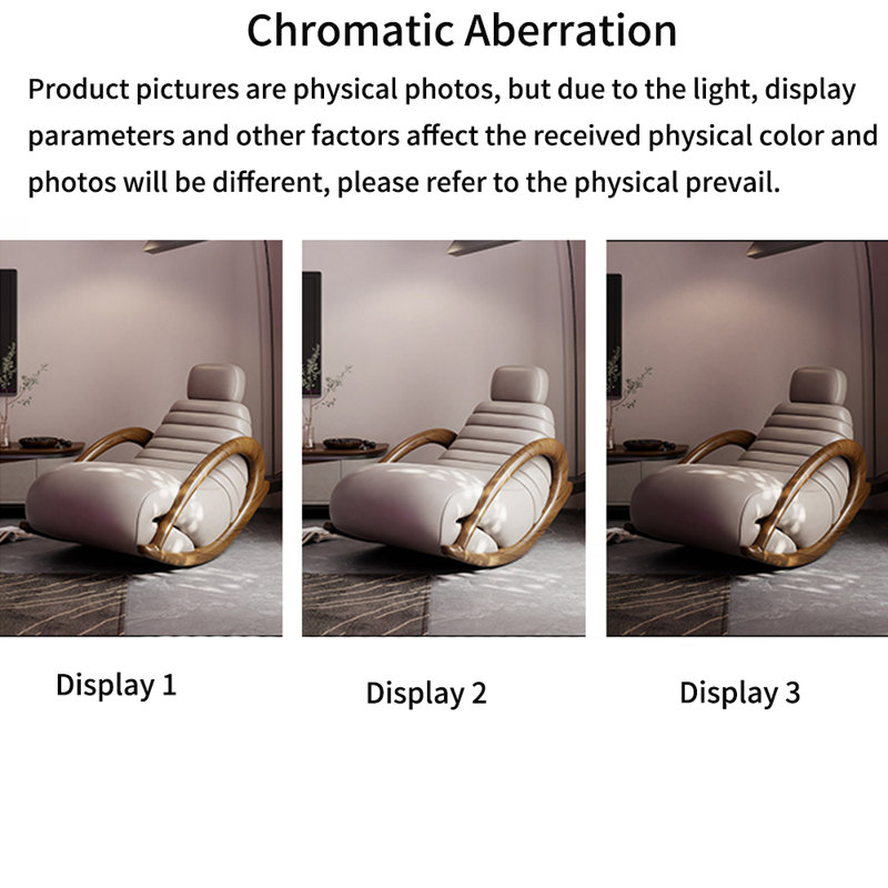 Chaise berçante ergonomique en similicuir, Beige