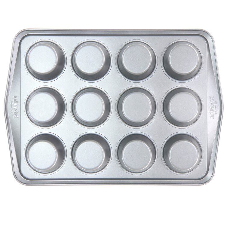 Basics Nonstick Muffin Baking Pan, 12 Cups - Set of 2