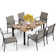 Sutiya 6 - Person Metal Patio Dining Set with Rectangular Table