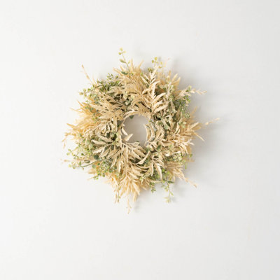 Mini Boxwood & Tea Leaf Plastic Wreath