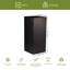 Concrete Effect Tall Planter, Frostproof Outdoor Plant Pot, Tall Garden Planter with Drainage Holes, Tall Square Plant Pot-35994147-35994144