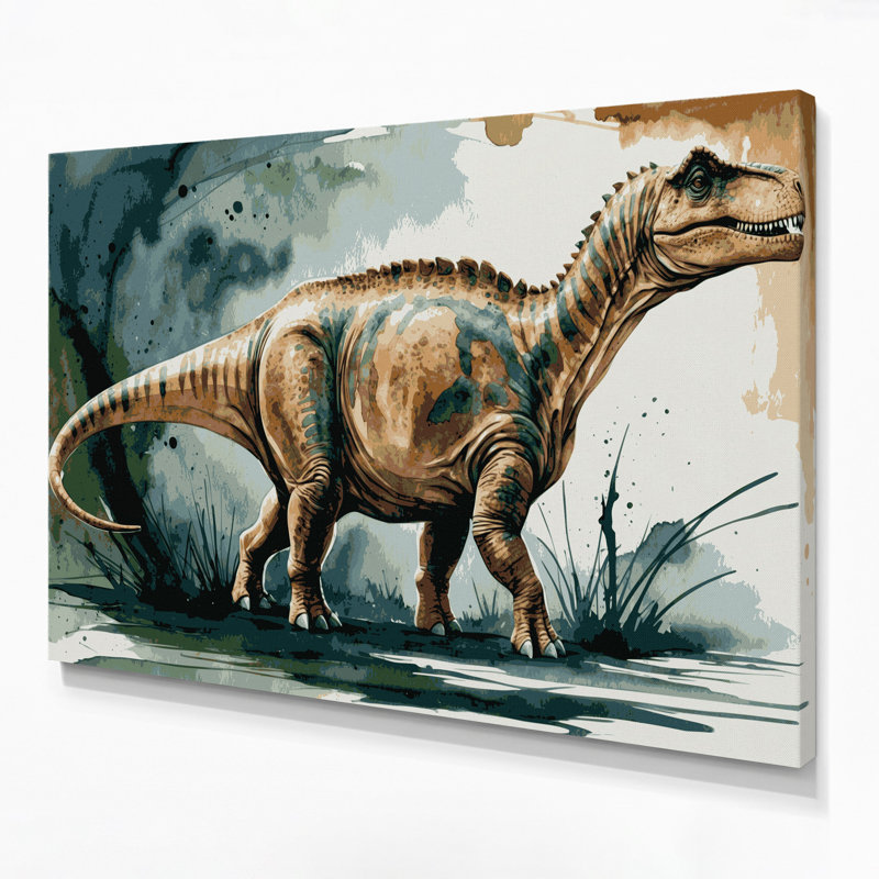 «Dinosaur Brontosaurus», art mural sur toile, H 11 po x l 14 po