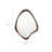 Brown Wood Frame Irregular Decorative Wall Mirror