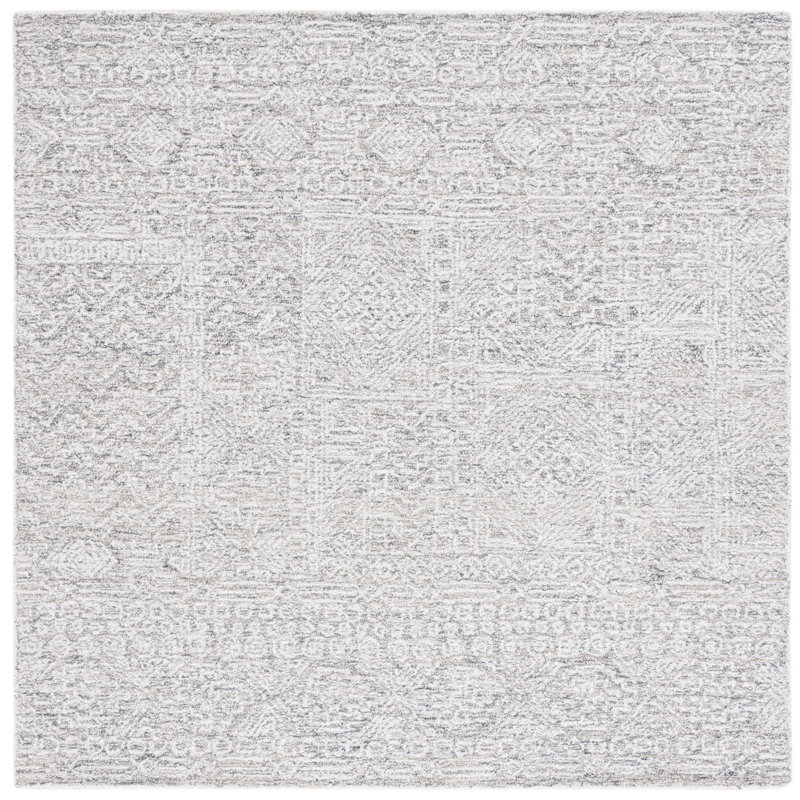 Innila Hand Tufted Performance Geometric Rug, Square 6'