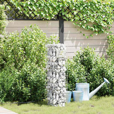 Gabion Faucet Silver Galvanised Steel Outdoor Landscaping Modern