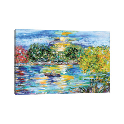 Moonlight Fishing by Karen Tarlton - Wrapped Canvas Painting