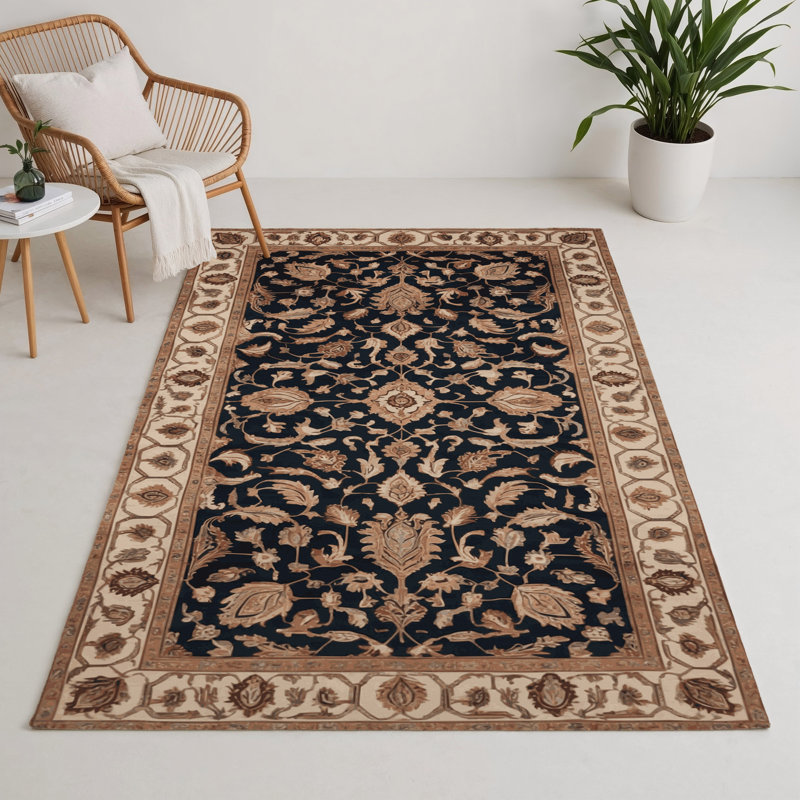 Persian Brown Indoor and Outdoor Area Rug, Rectangle 3' x 5'