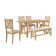 70W Farmhouse Cross Base Dining Table With 4 Upholstered Cross Back Chairs And 1 Bench