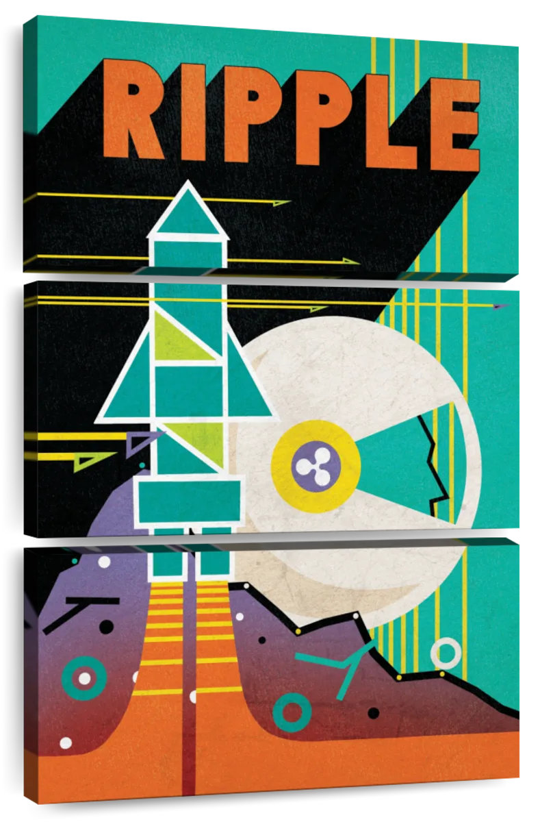 Ebern Designs Tergel Cryptocurrency Ripple Poster | Wayfair
