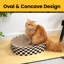 Cat Scratcher Cardboard Oval Cat Scratch Pad Bowl For Indoor Kitty Grinding Claw,Round Kittens Scratching Board Corrugated Lounge Pet Beds&Furniture Protector For Couch&Carpets&Sofas