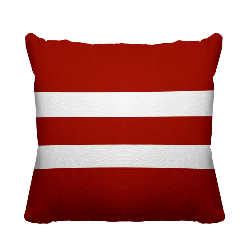 Coussin décoratif intérieur / extérieur Kyson, L 15 po x H 15 po, Rouge