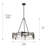 Caidance 6 - Light Steel Dimmable Round Chandelier