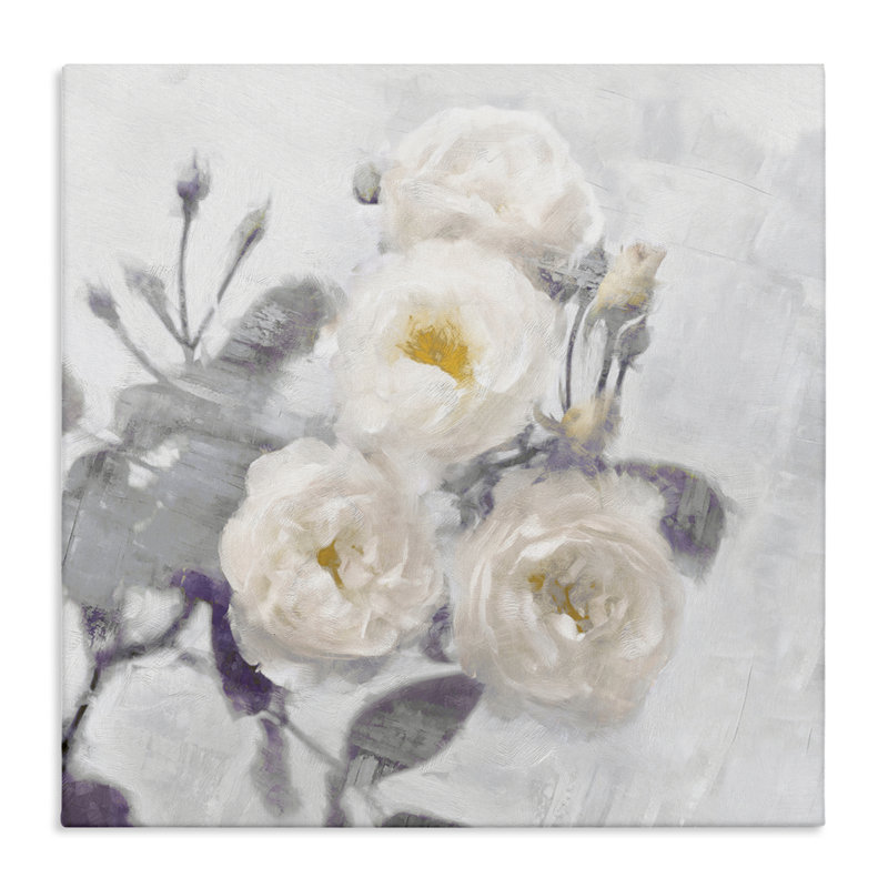 Ensemble de toile blanche Blooms, design par Emily Ford, H 24 po x l 24 po