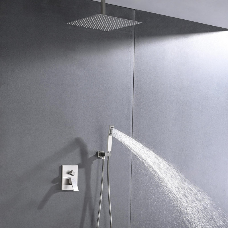 Ceiling Mounted Shower System with Handheld Shower